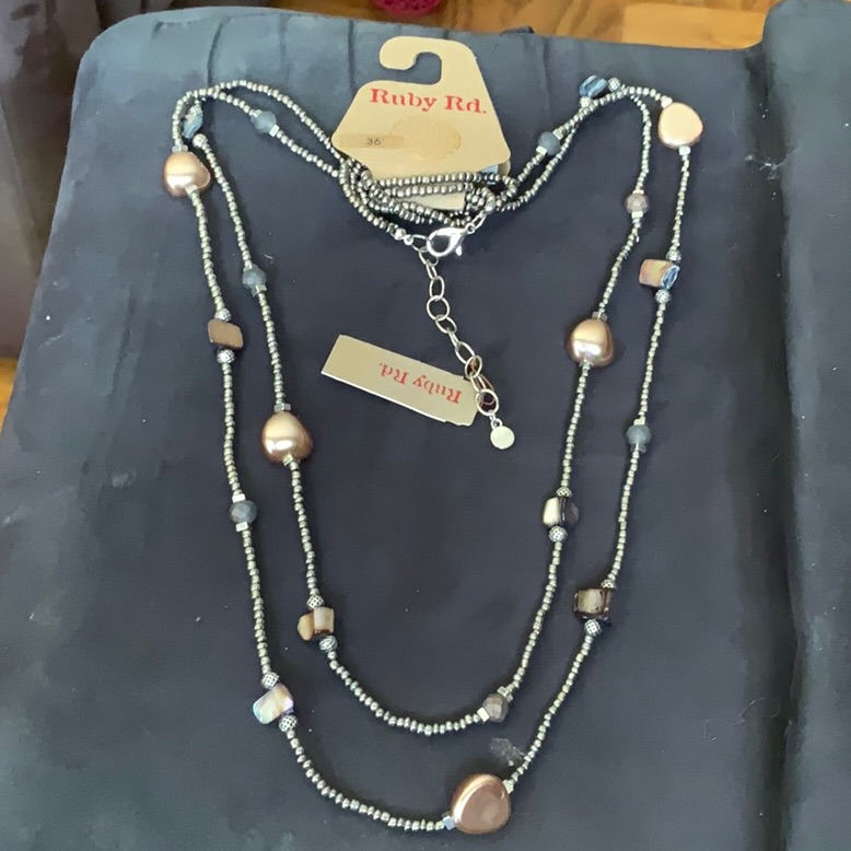 Ruby Rd Silver And Brown Necklace Elegant Jewelry 18$